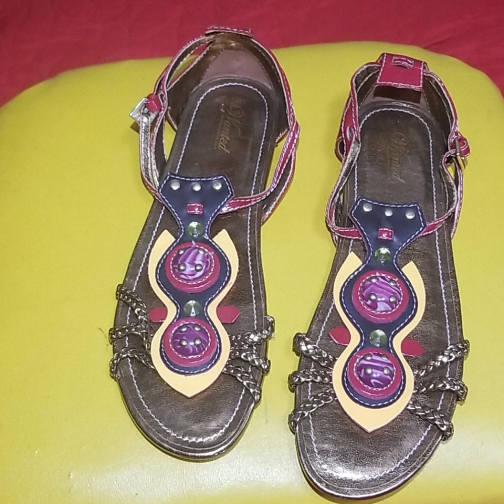 Pink and Yellow Sandal